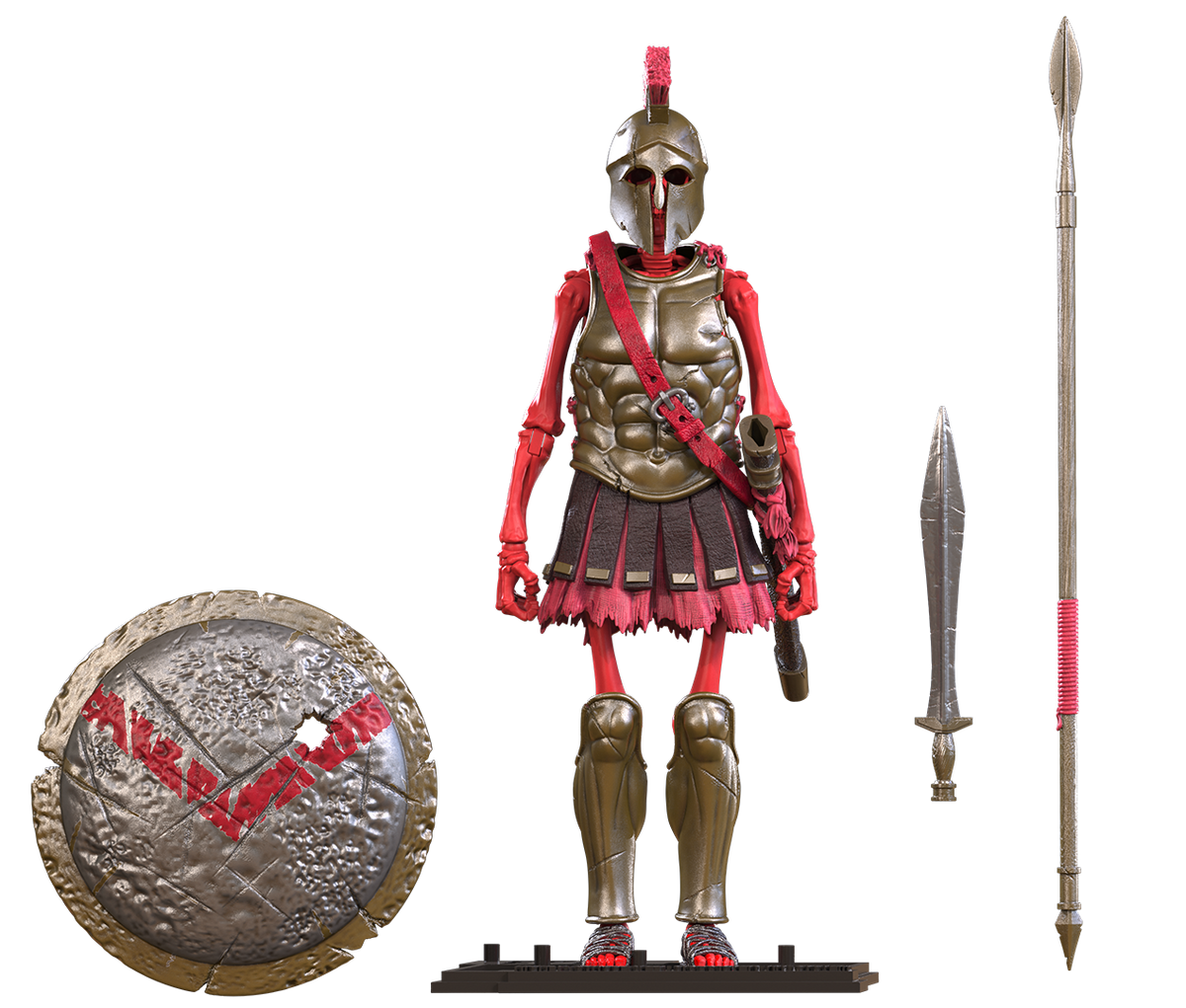 Epic H.A.C.K.S. Action Figure: Spartan Warrior Skeleton