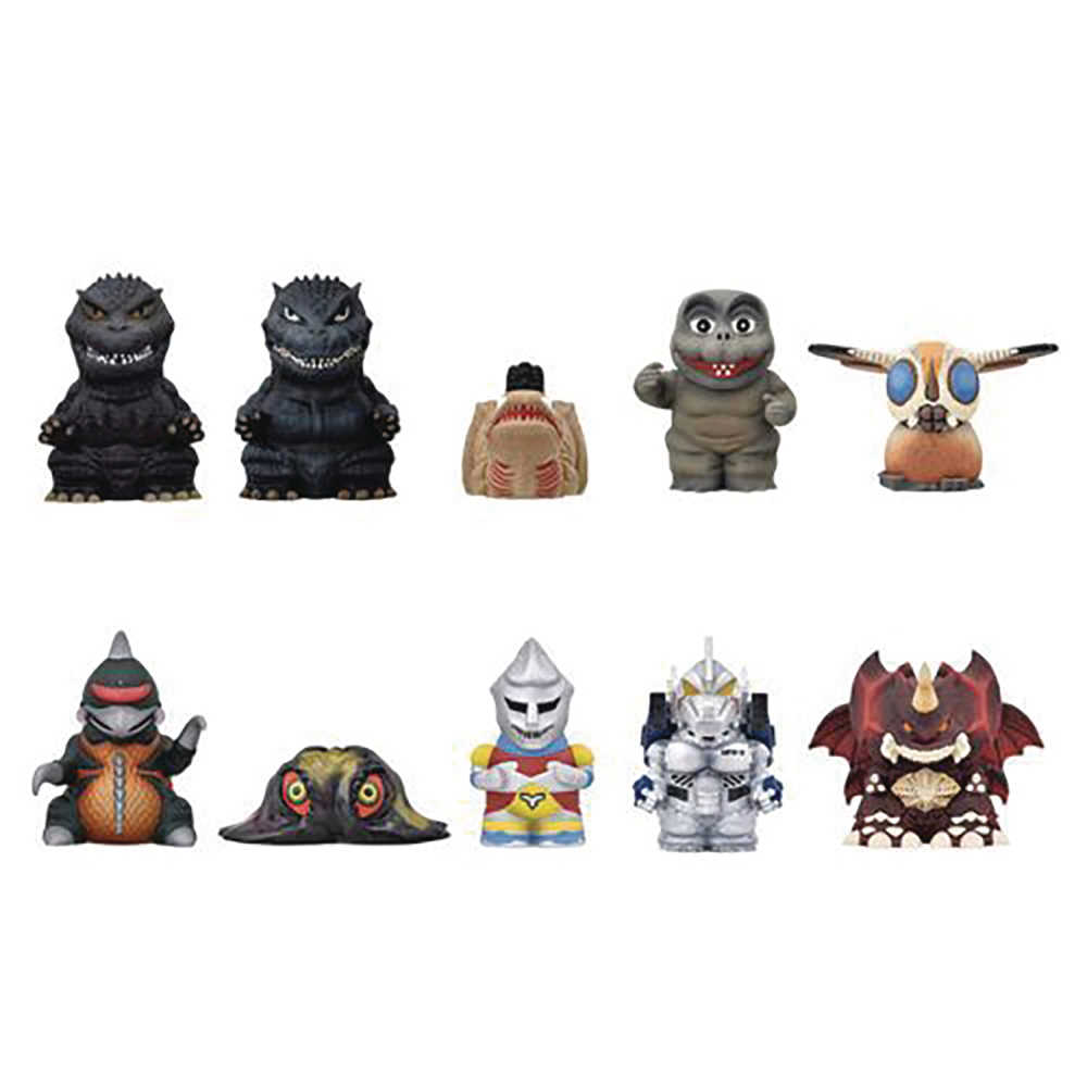 Godzilla Series 2 Finger Puppet 10pc Blind Mystery Box Display