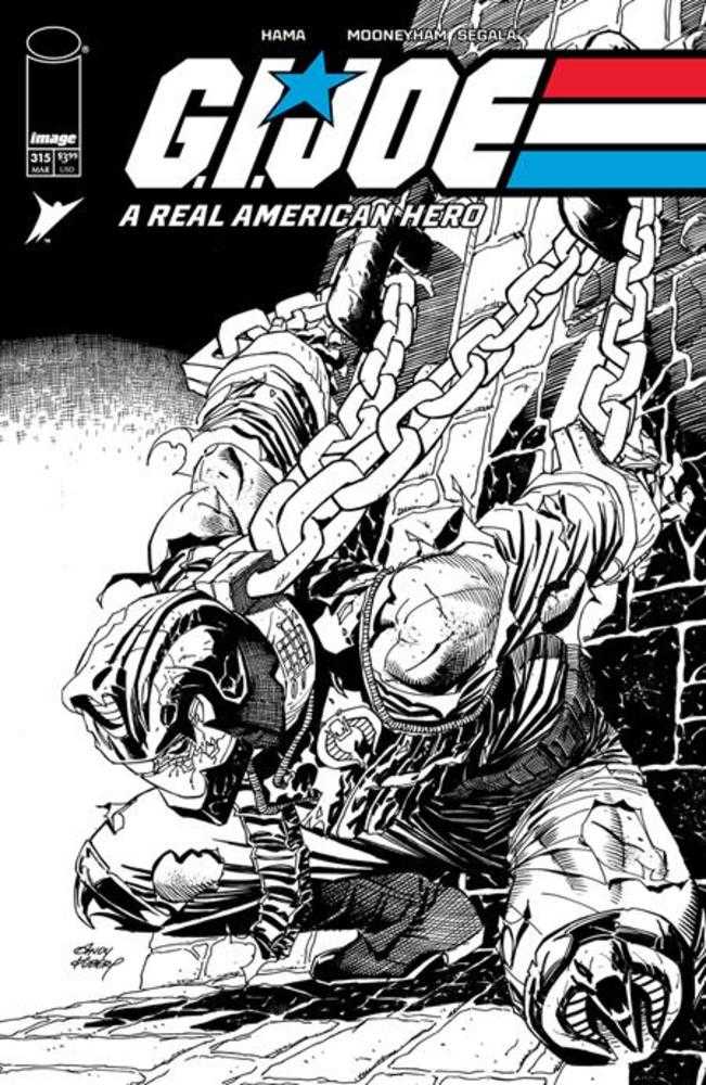 G.I. Joe A Real American Hero (2023) #315 Cover B Andy Kubert Black & White Variant
