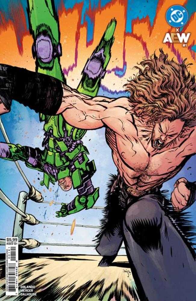 DC X Aew #1 (Of 2) Cover B Daniel Warren Johnson Card Stock Variant