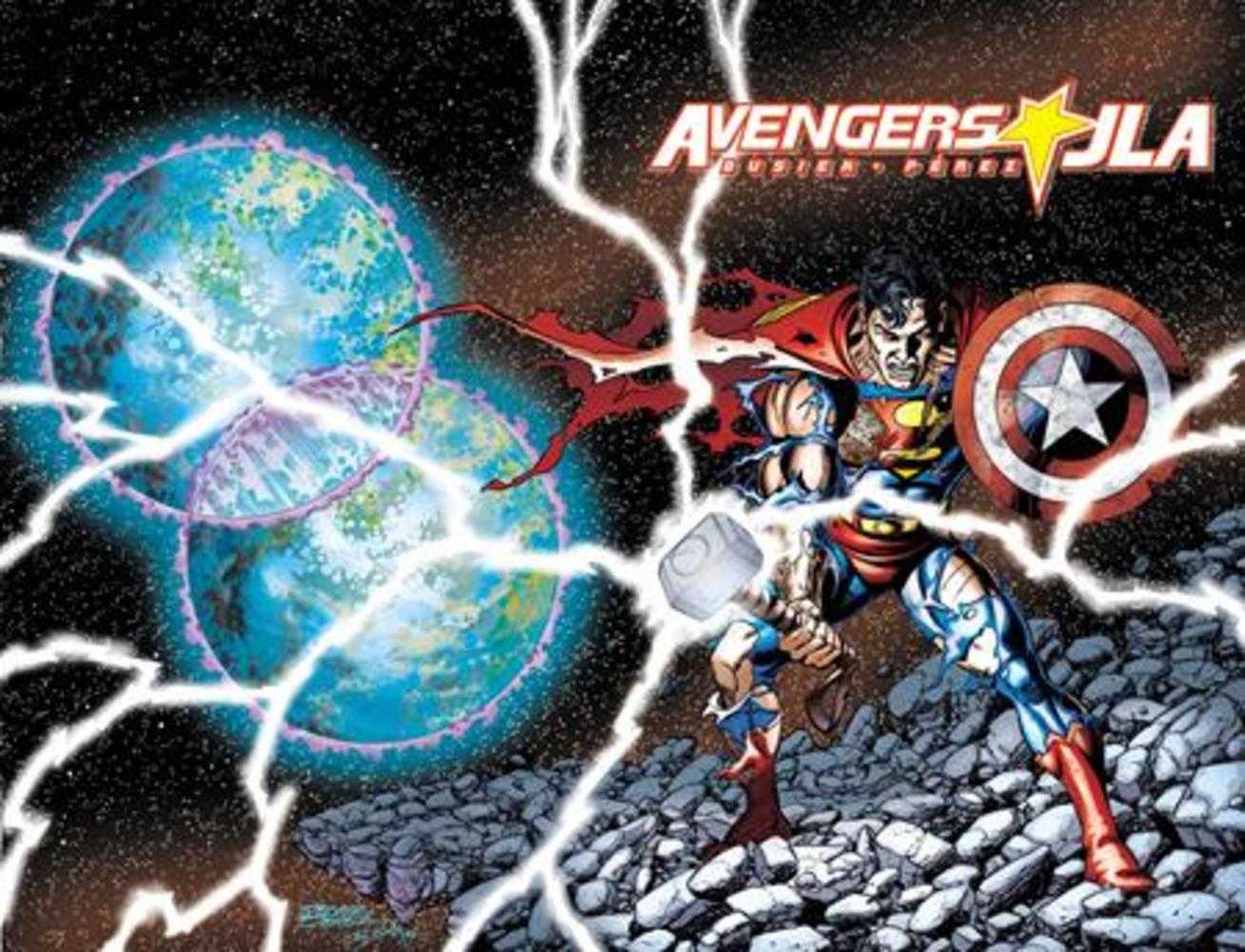 Avengers JLA #4 Facsimile Edition Cover A George Perez Wraparound