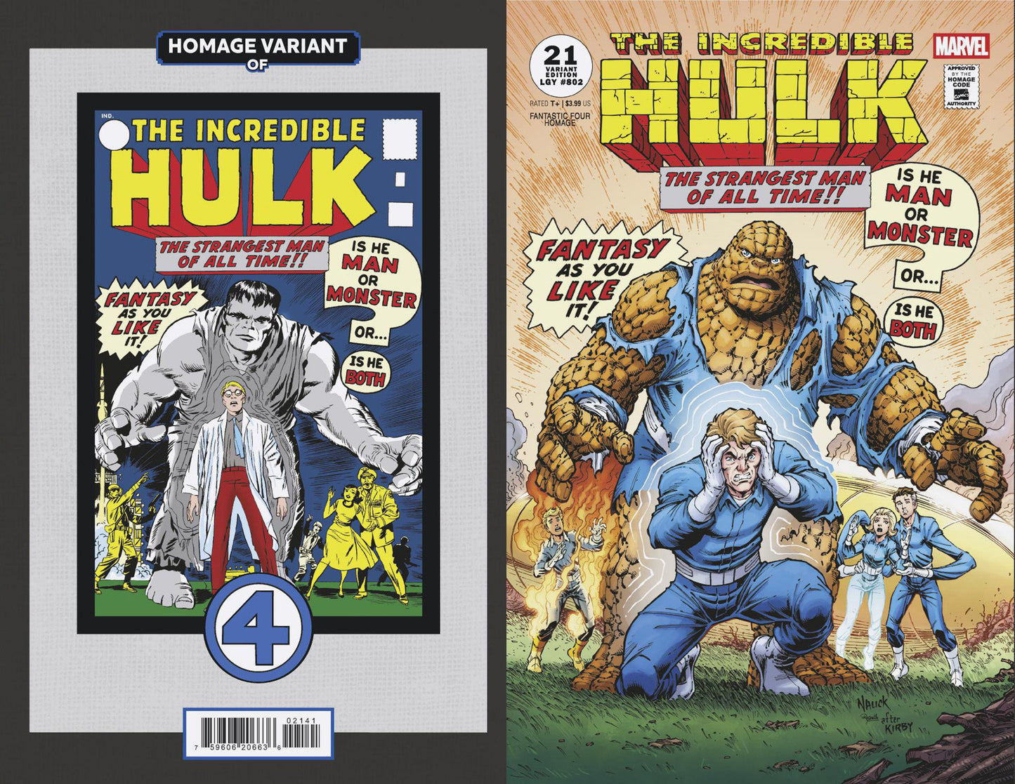Incredible Hulk (2023) #21 Todd Nauck Fantastic Four Homage Variant
