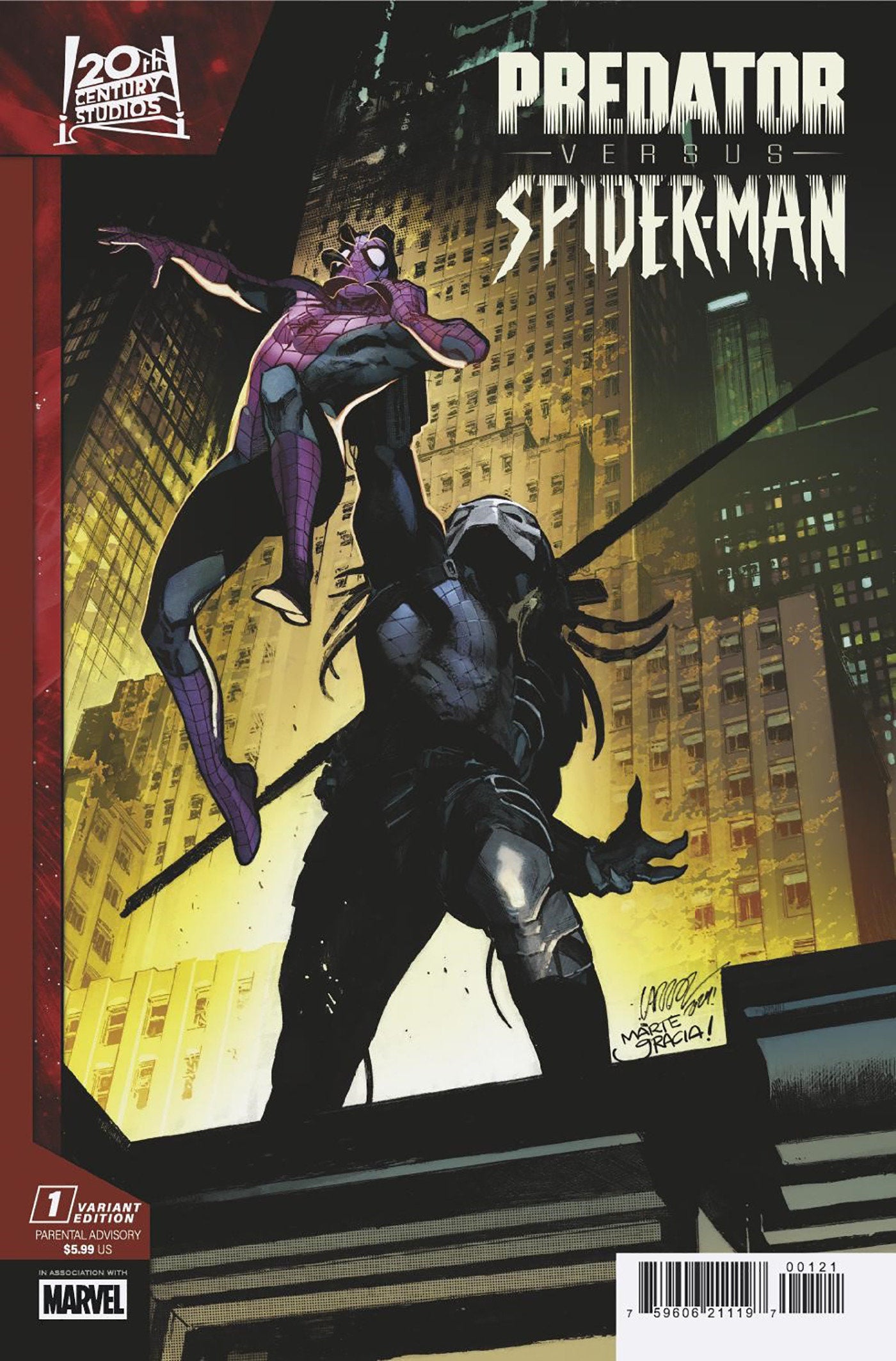 Predator vs Spider-Man (2025) #1 (of 4) Pepe Larraz Promo Art Variant