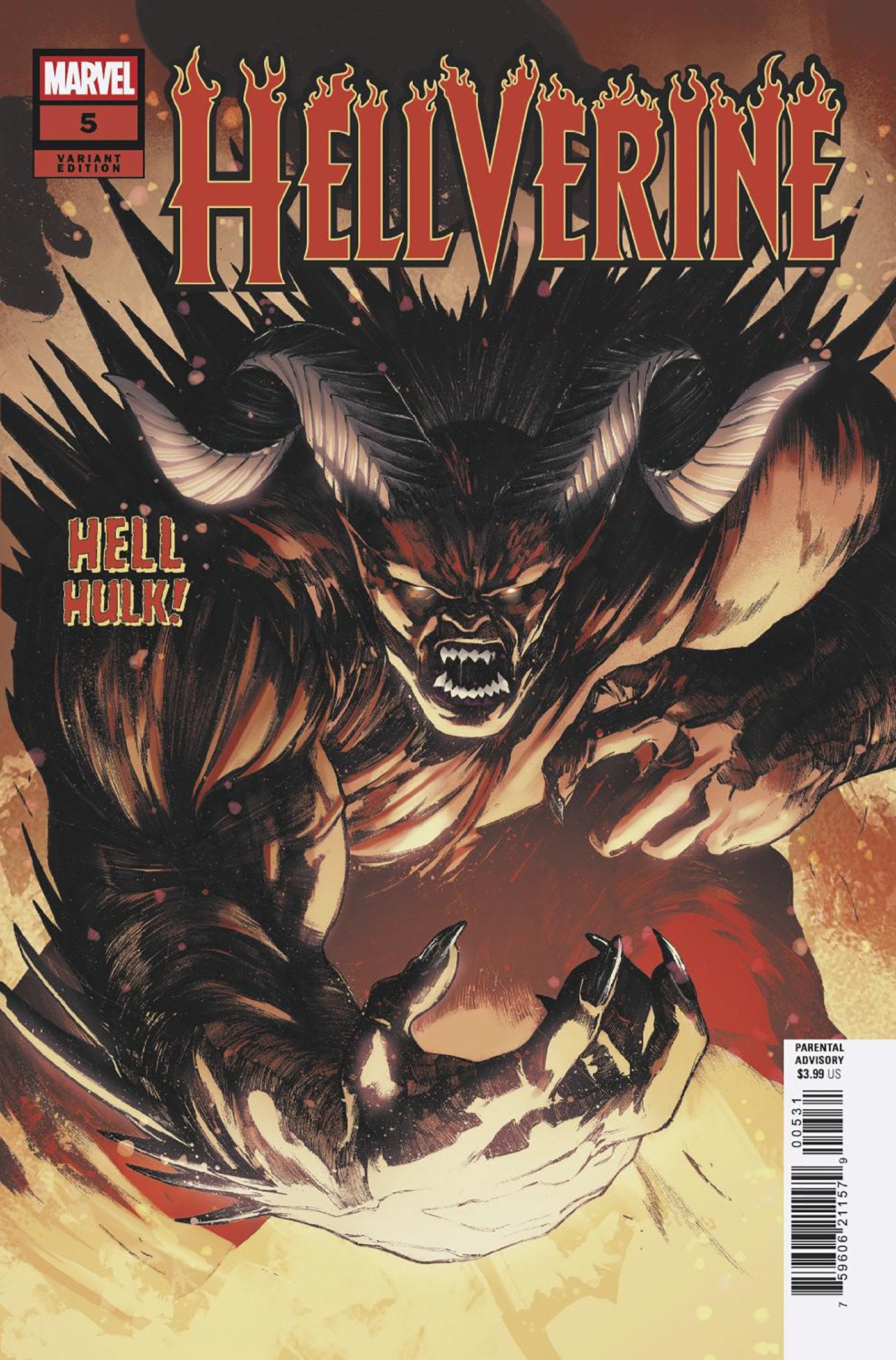 Hellverine (2024b) # 5 Alessandro Cappuccio Hell Hulk Variant