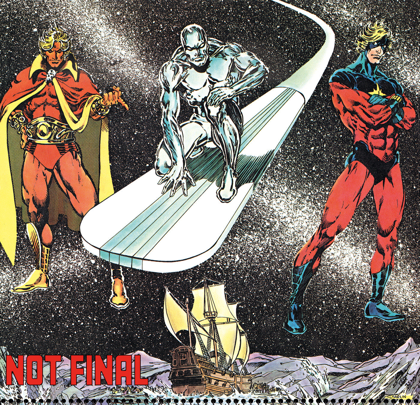 Captain Marvel: Dark Past #1 Jim Starlin Bicentennial Calendar Hidden Gem 1:50 Variant