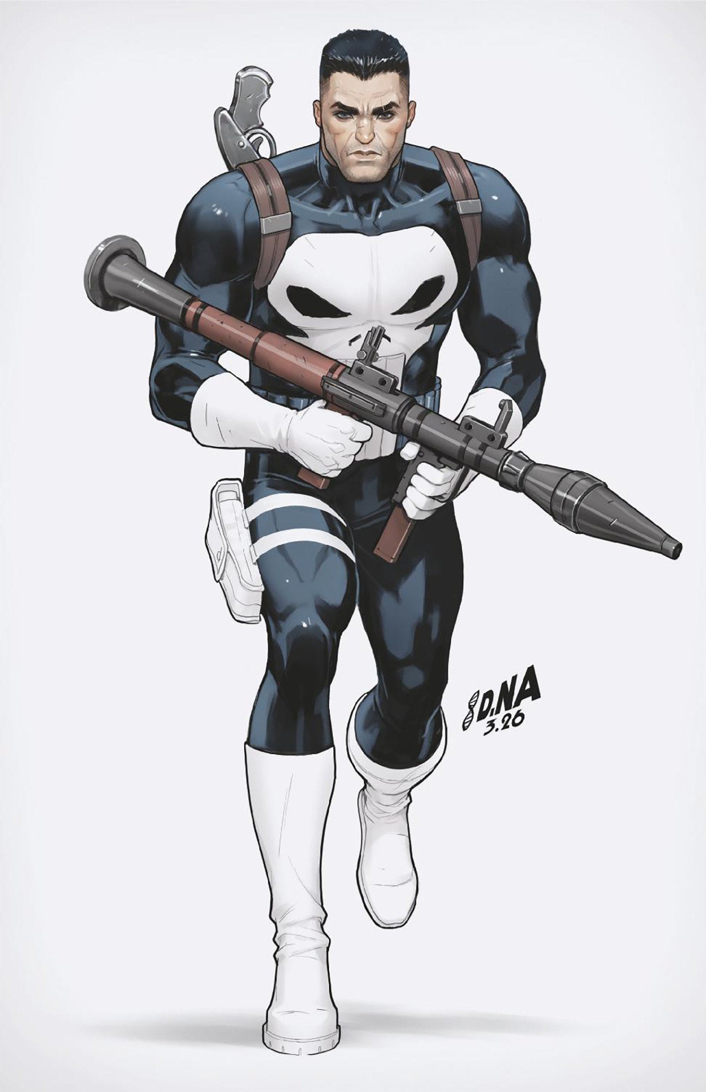 Punisher #3 David Nakayama Color Block White 1:50 Virgin Variant
