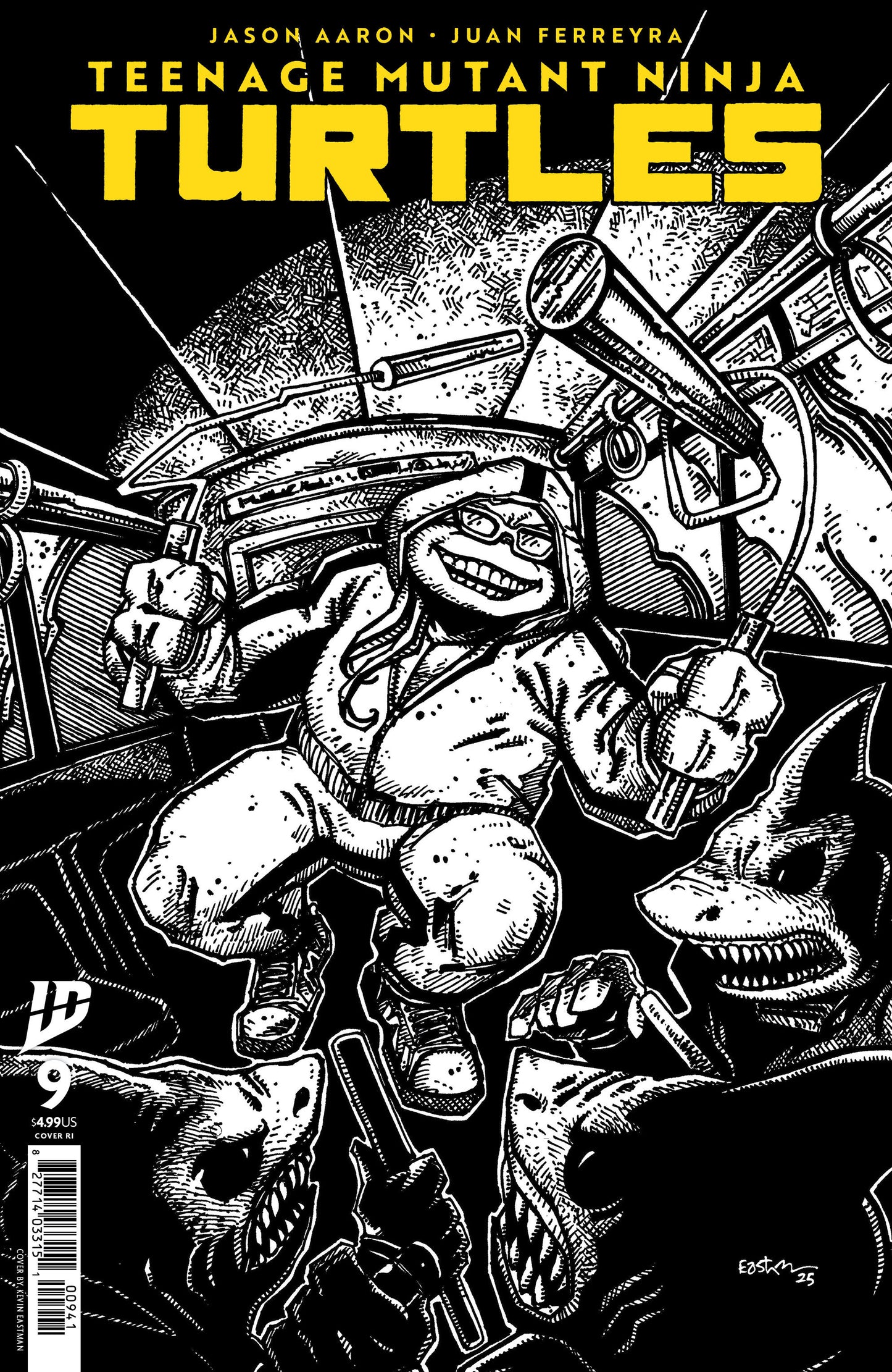 Teenage Mutant Ninja Turtles (2024) # 9 Eastman Black & White 1:10 Variant