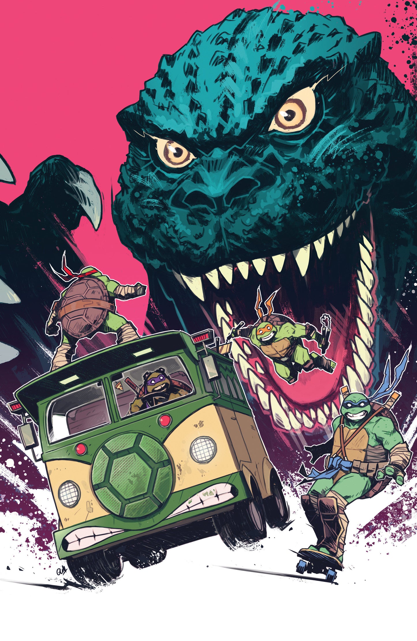 Teenage Mutant Ninja Turtles X Godzilla #3 Variant RI 1:25 (Wijngaard Full Art)