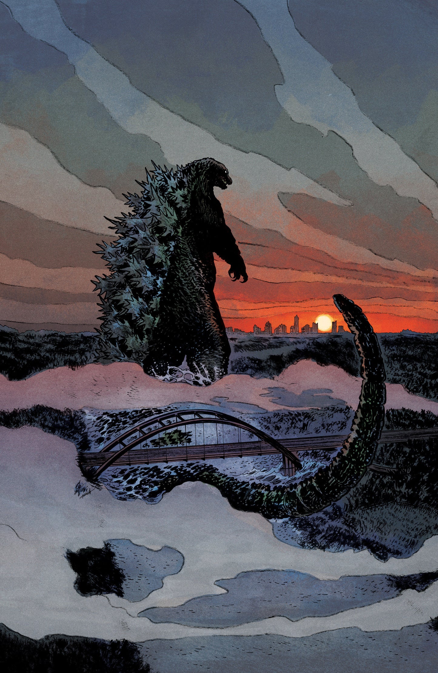 Godzilla vs. America: Texas Variant Ri 1:25 (Lotfi Full Art)