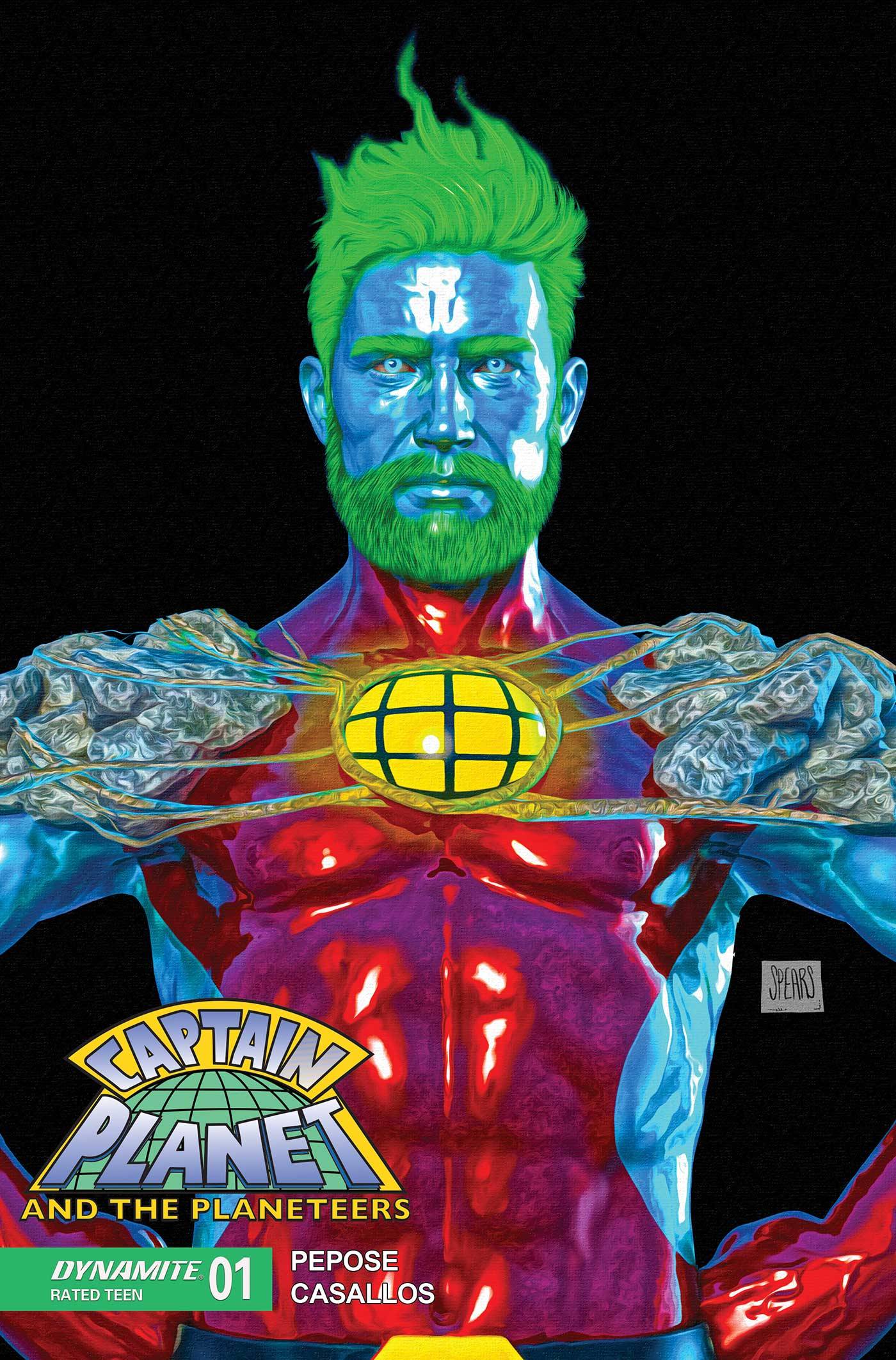 Captain Planet (2025) #1 Cover R FOC Bonus Spears Black