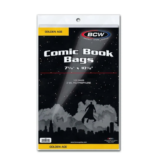 BCW Golden Age Comic Bags (100 pack)