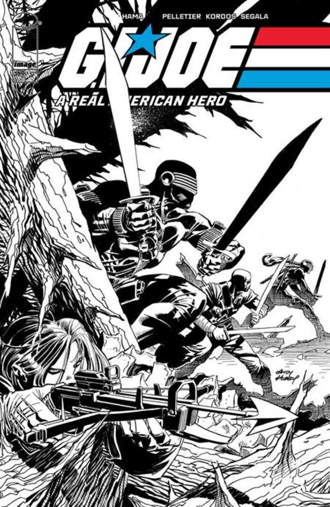 G.I. Joe A Real American Hero (2023) #309 Cover B Andy Kubert Black & White Variant