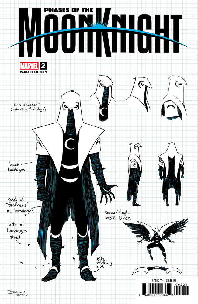 Phases Of The Moon Knight (2024) #2 Declan Shalvey Design Variant