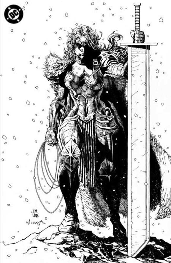 Absolute Wonder Woman (2024) #1 Cover H 1 in 100 Jim Lee Black & White Virgin Card Stock Variant