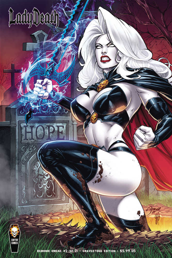 Lady Death Demonic Omens #2 (Of 2) Cover B Gravestone Edition (Mature)