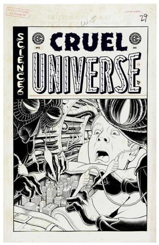 EC Cruel Universe #5 (Of 5) Cover D Inc 1:20 Malachi Ward Black & White Artist Edition Variant