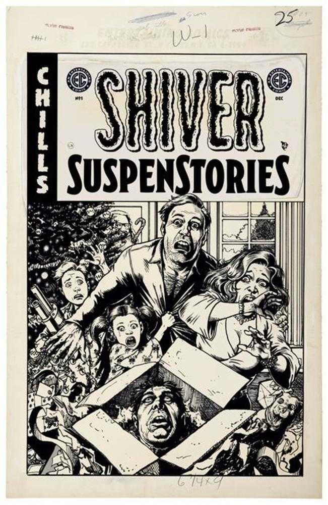 EC Shiver Suspenstories (2024) One-Shot Cover D Darick Robertson B&W 1:20 Artist Edition Variant