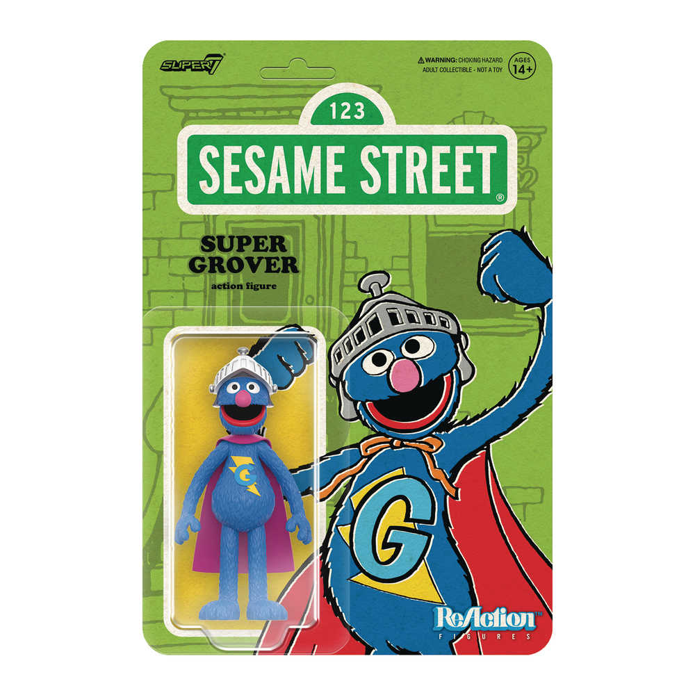 Sesame Street Reaction Wv3 Super Grover Action Figure