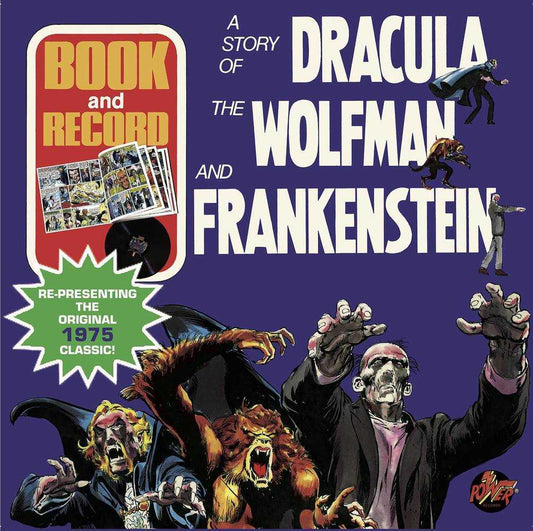 Dracula Wolfman & Frankenstein Gold Metallic Lp W/Book