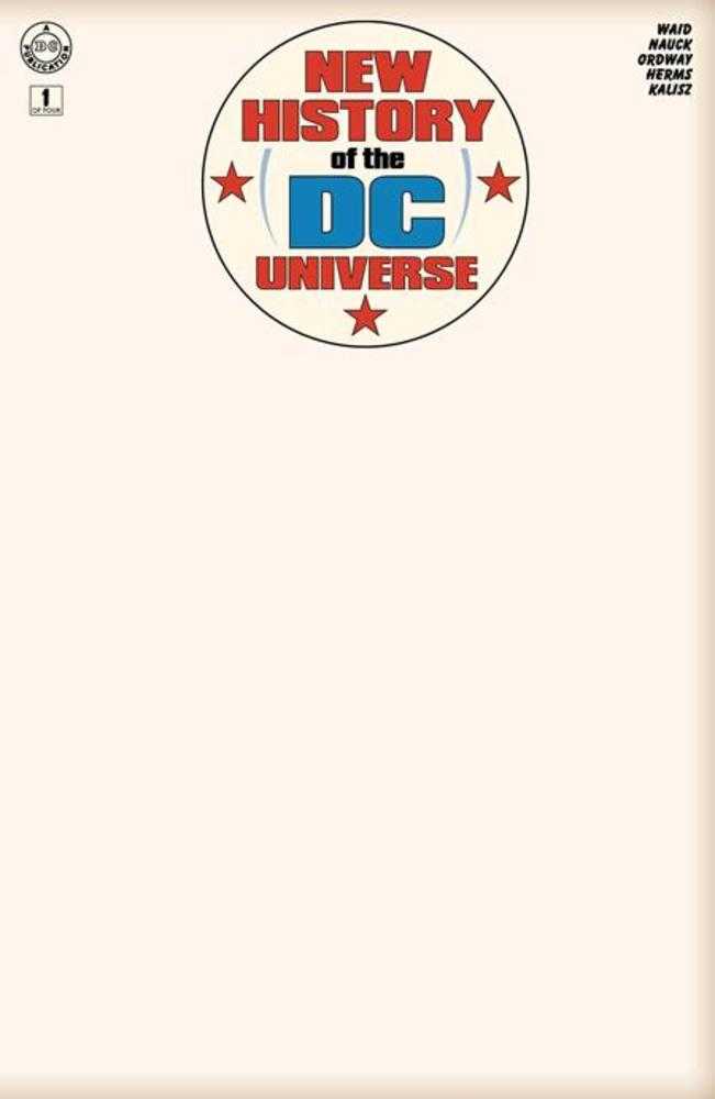 New History Of The DC Universe (2025) #1 (Of 4) Cover G Blank Variant
