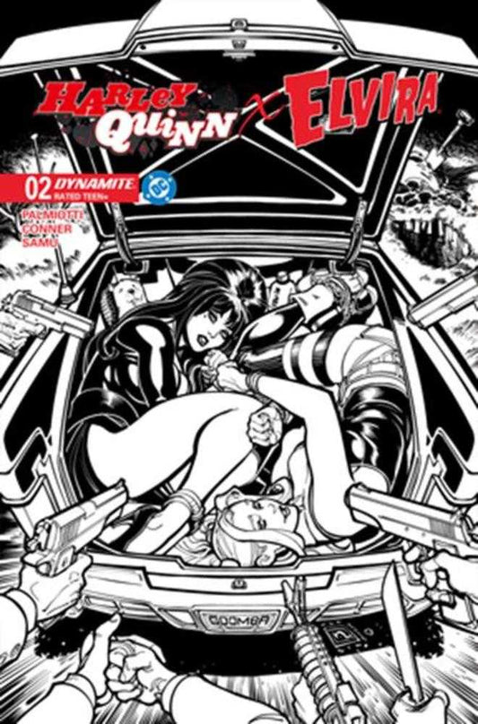 Harley Quinn X Elvira #2 Cover M Chad Hardin Line Art 1:10 Variant