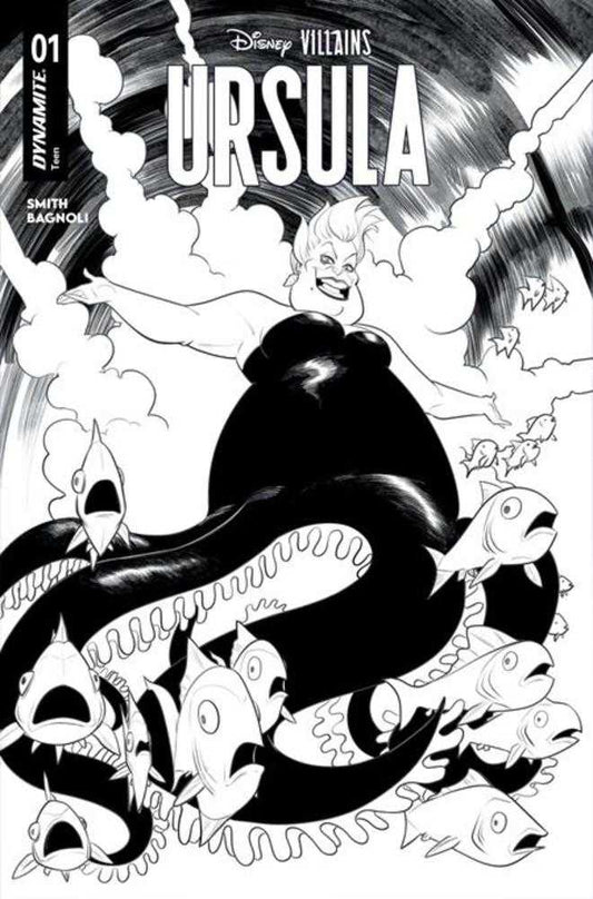 Disney Villains Ursula #1 Cover J Robert Quinn Line Art 1:10 Variant