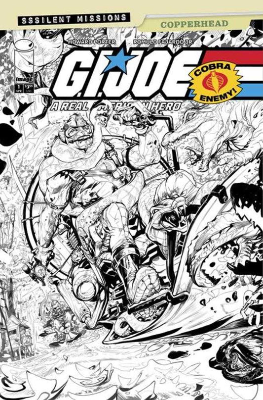 G.I. Joe A Real American Hero Sssilent Missions Copperhead #1 (One Shot) Cover C Howard Porter Black & White 1:10 Variant