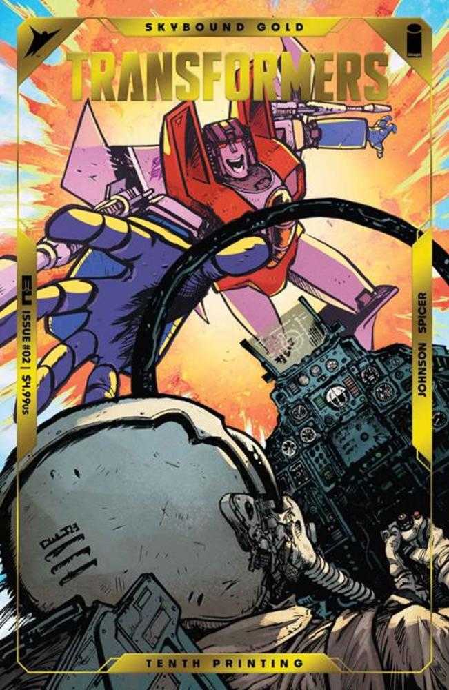 Transformers # 2 (10th Print) Cover A Daniel Warren Johnson & Mike Spicer Emboss & Gold Foil