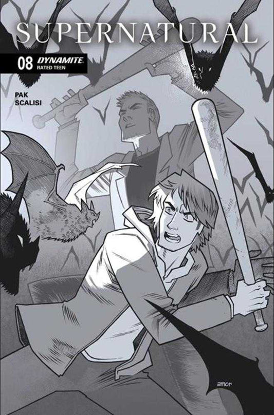 Supernatural #8 Cover H John Amor 1:10 Line Art Variant
