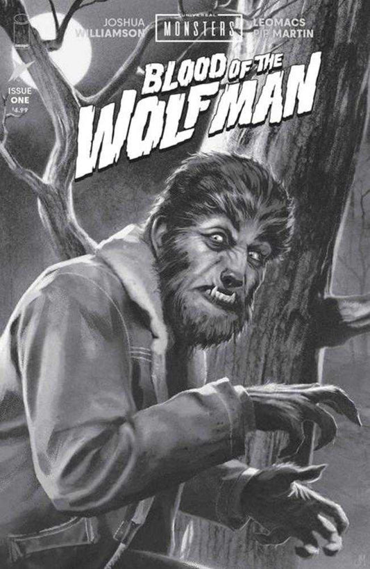 Universal Monsters Blood Of The Wolf Man #1 (Of 4) Cover D Joshua Middleton Classic Horror Black & White 1:25 Variant
