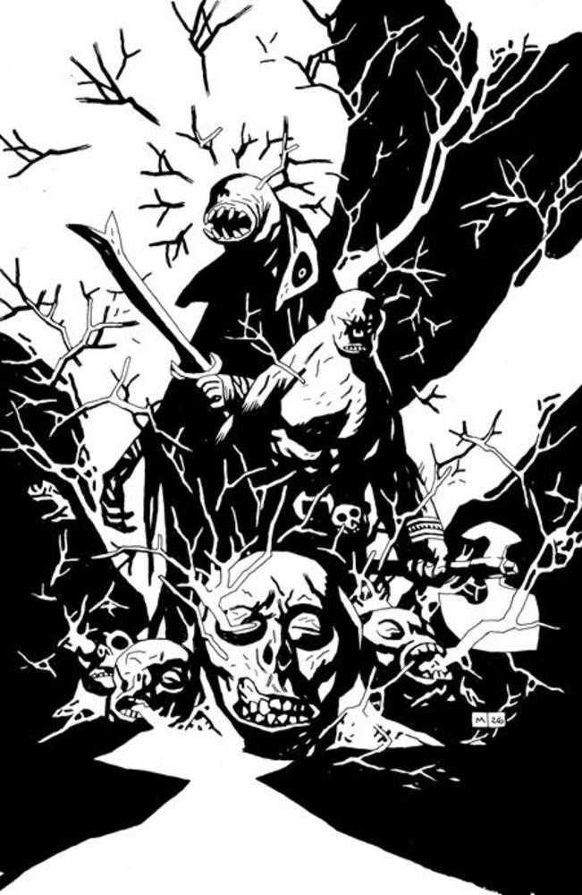 Red Roots #1 Cover I Mike Mignola Black & White 1:50 Virgin Variant