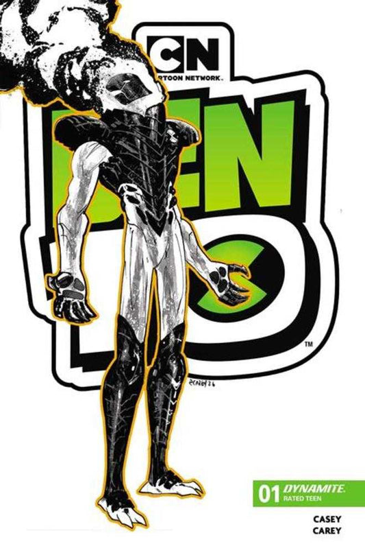 Ben 10 #1 (3rd Print) Cover B Robert Carey Black & White 1:7 Variant