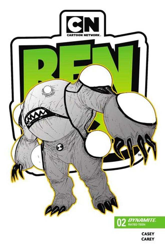 Ben 10 #2 (2nd Print) Cover B Robert Carey Black & White 1:7 Variant
