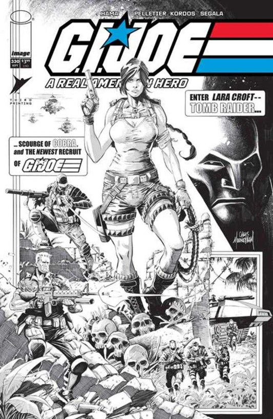 G.I. Joe A Real American Hero #330 (3rd Print) Cover B Chris Mooneyham Black & White Variant
