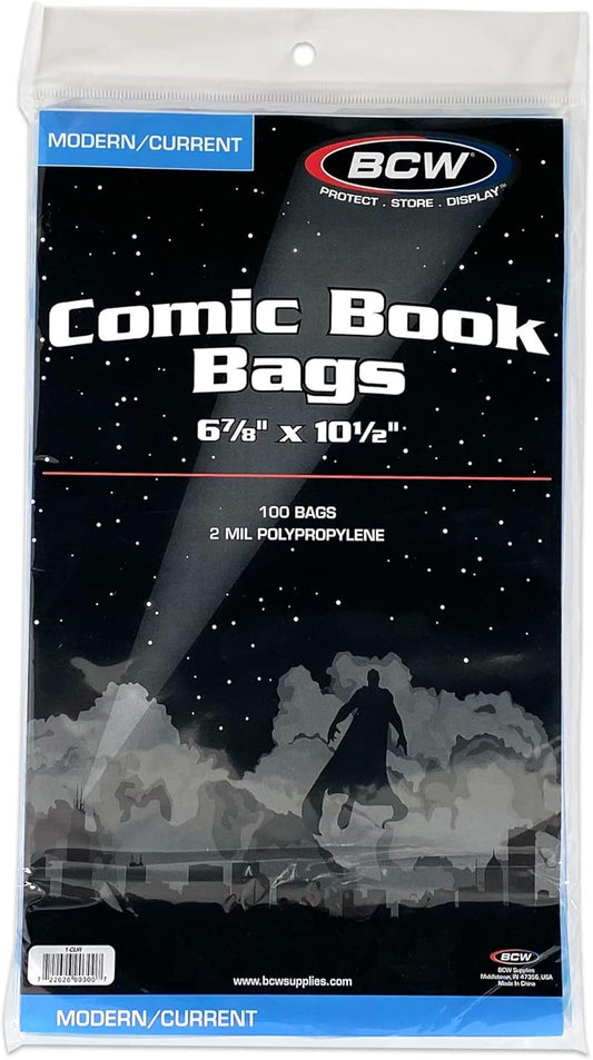 BCW Modern/Current Comic Bags (100 pack)