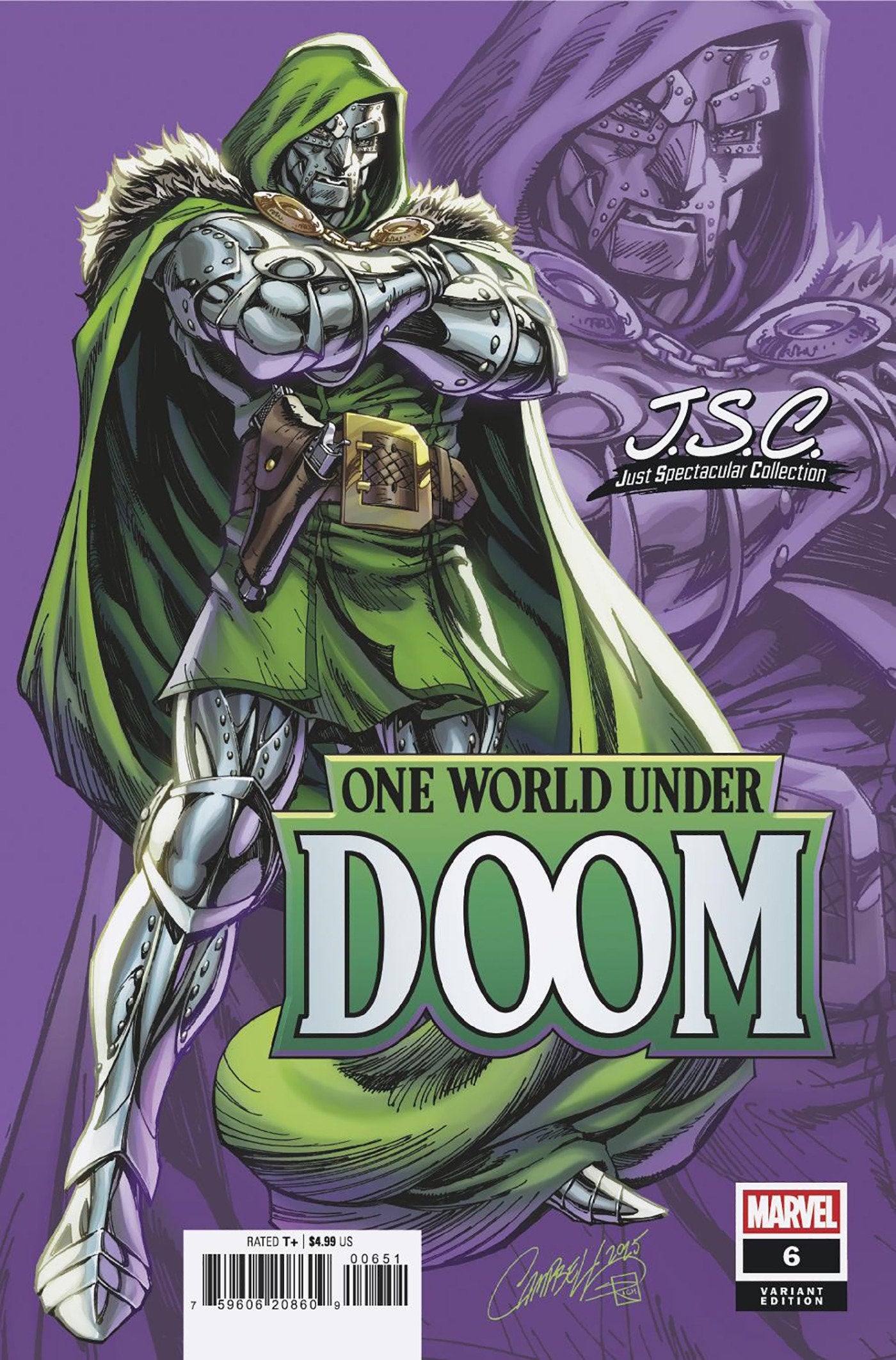 One World Under Doom (2025) #6 (of 9) J. Scott Campbell Just Spectacular Collection Variant