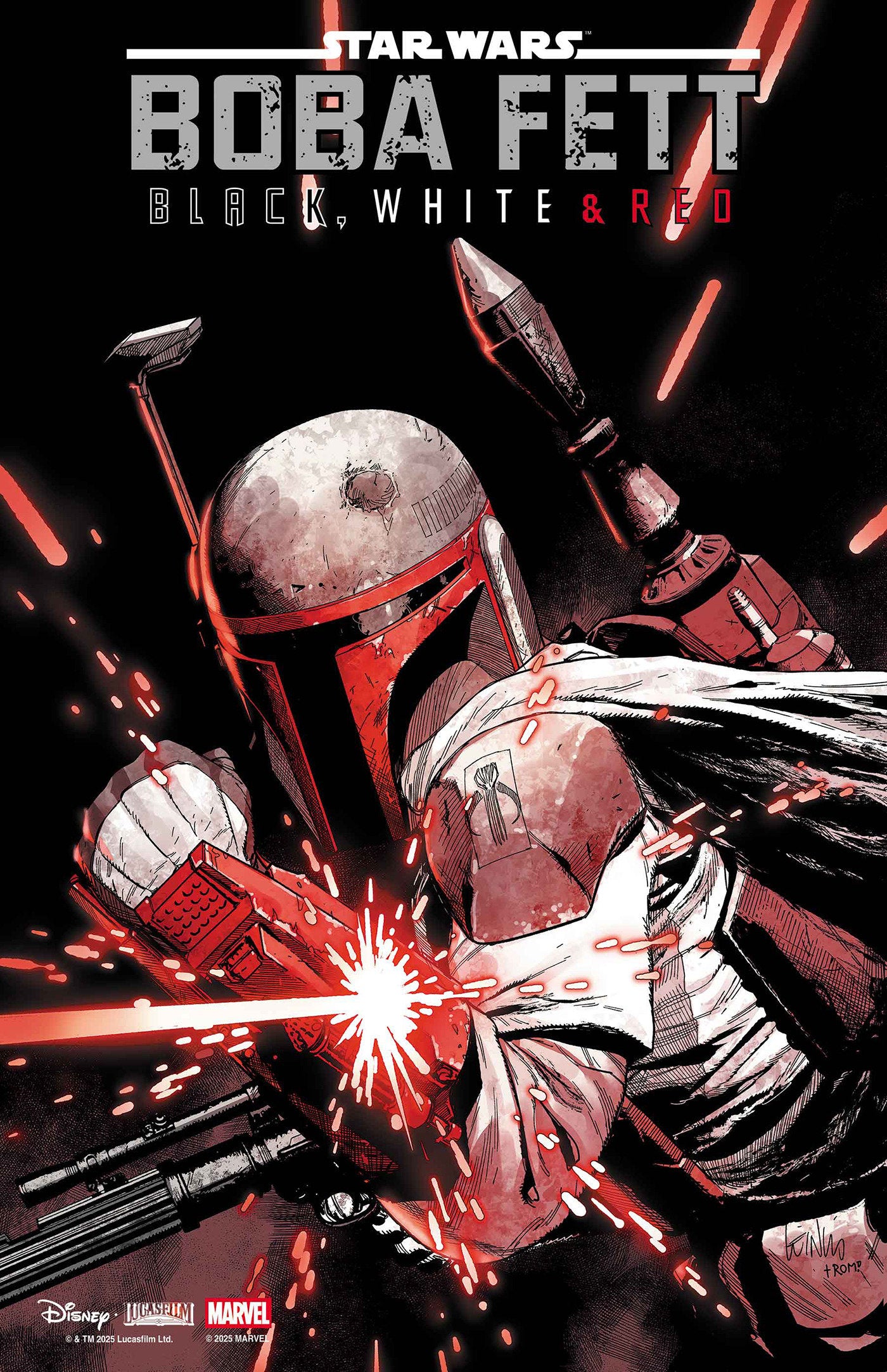 Star Wars: Boba Fett   Black, White & Red #1 Leinil Yu 1:25 Variant