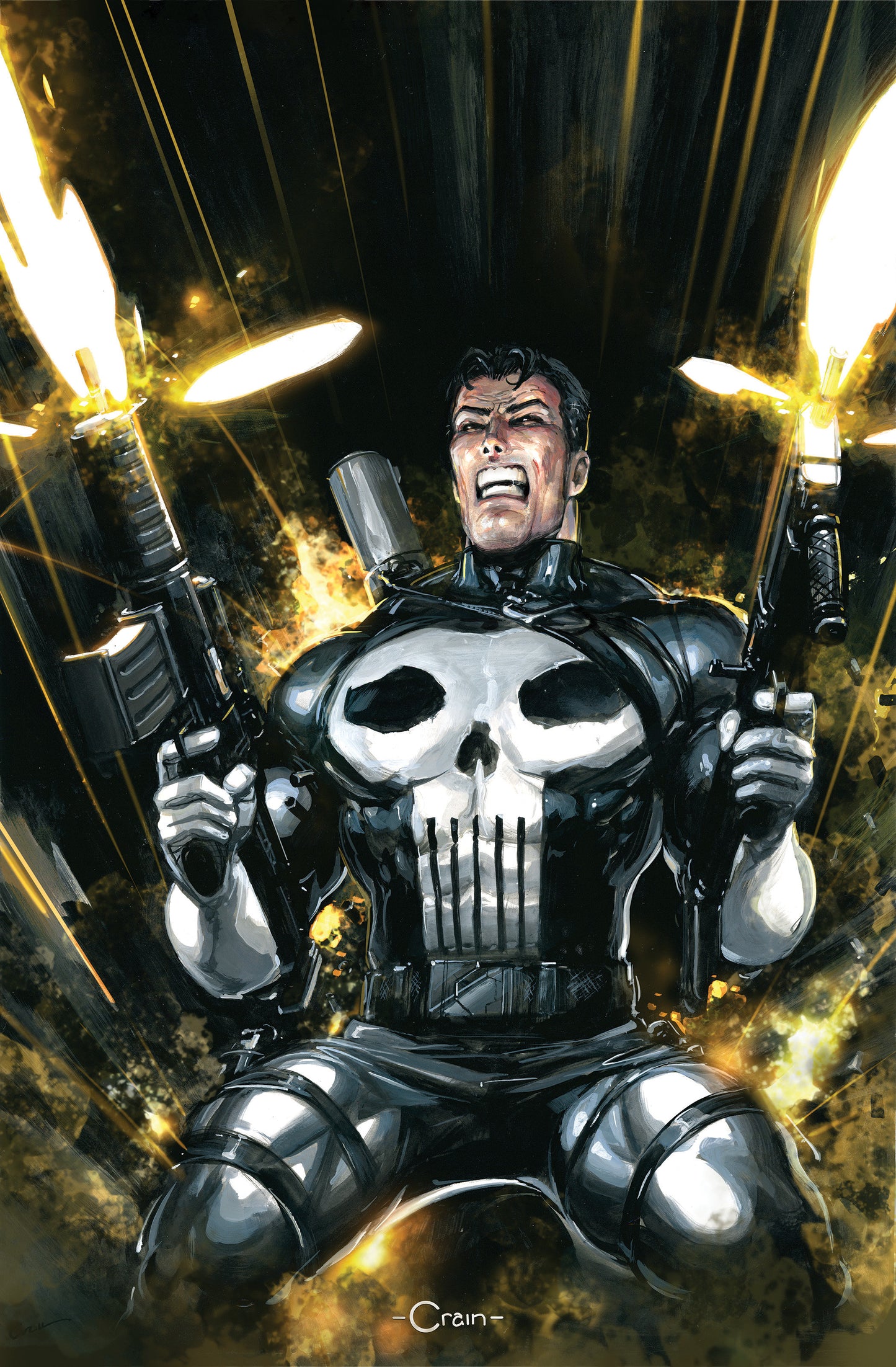 Punisher: Red Band #5 Clayton Crain 1:50 Virgin Variant [Polybagged]