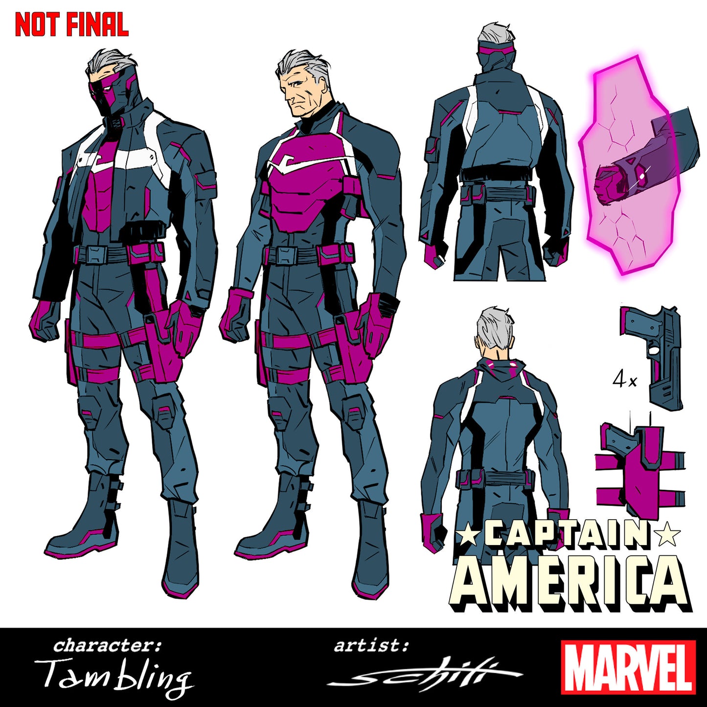 Captain America #8 Valerio Schiti 1:10 Design Variant