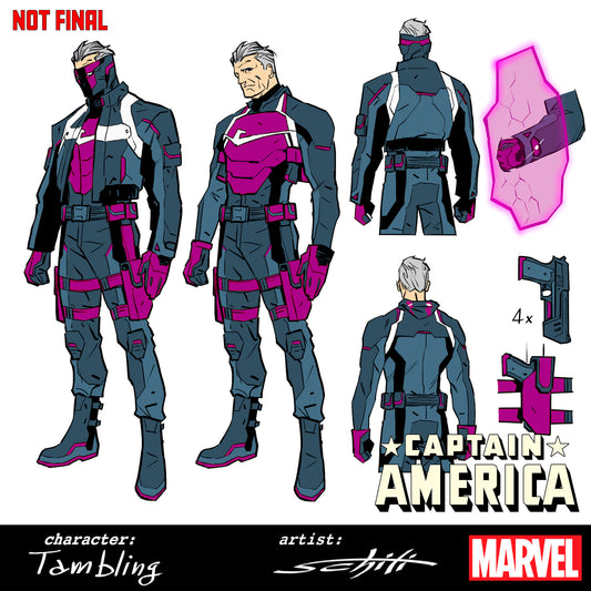 Captain America #8 Valerio Schiti 1:10 Design Variant