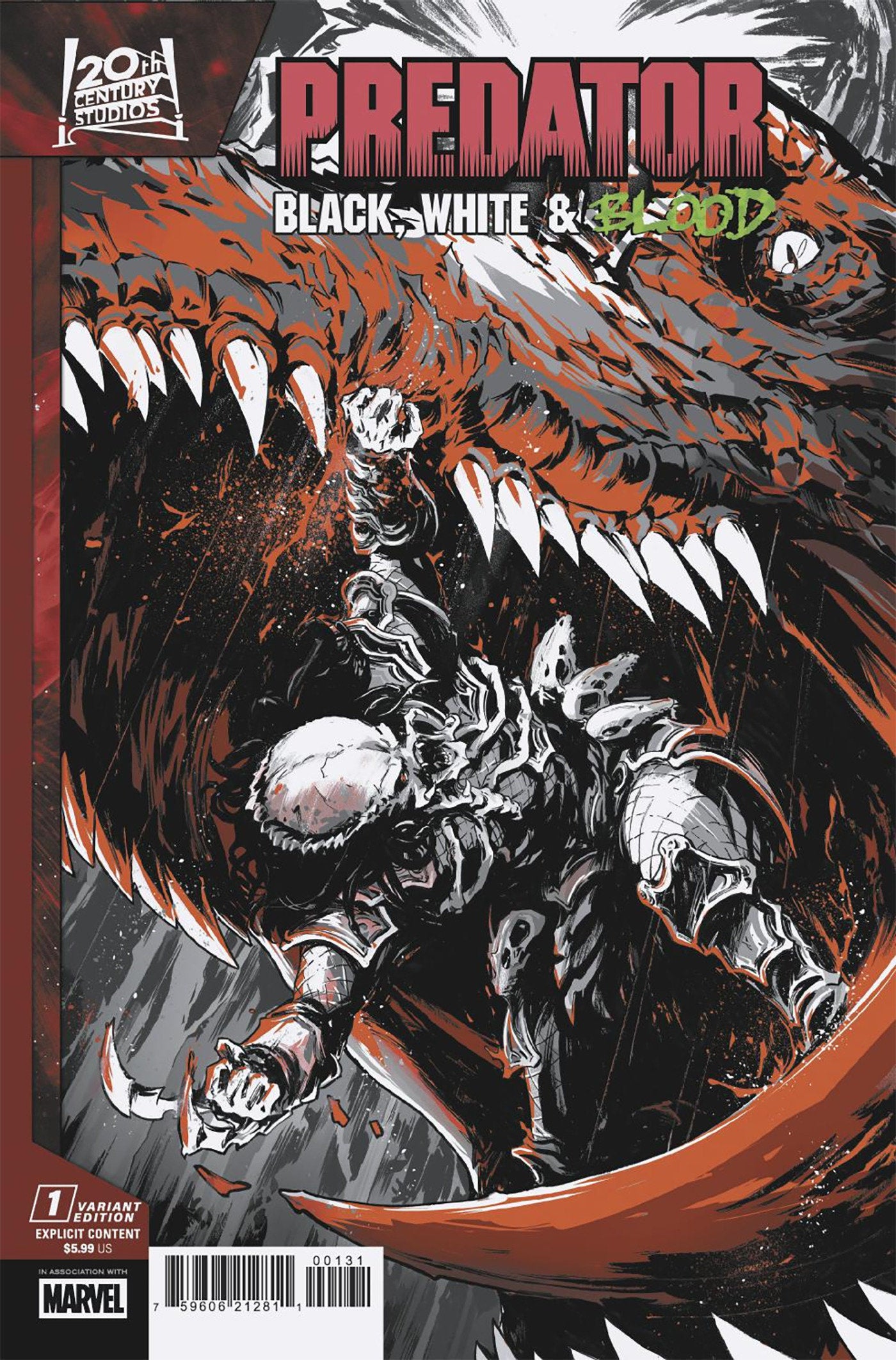 Predator: Black, White & Blood (2025) #1 Paolo Villanelli Variant