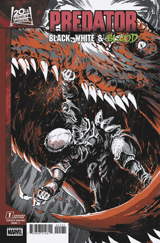 Predator: Black, White & Blood (2025) #1 Paolo Villanelli Variant