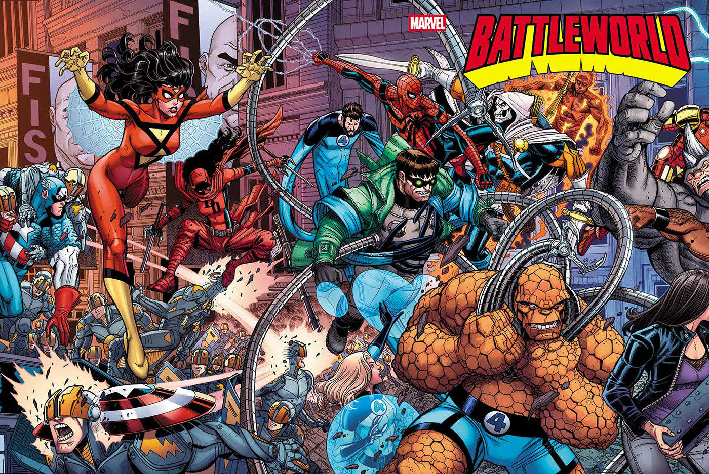 Battleworld #1 Nick Bradshaw 5 Part Wraparound Connecting Variant A
