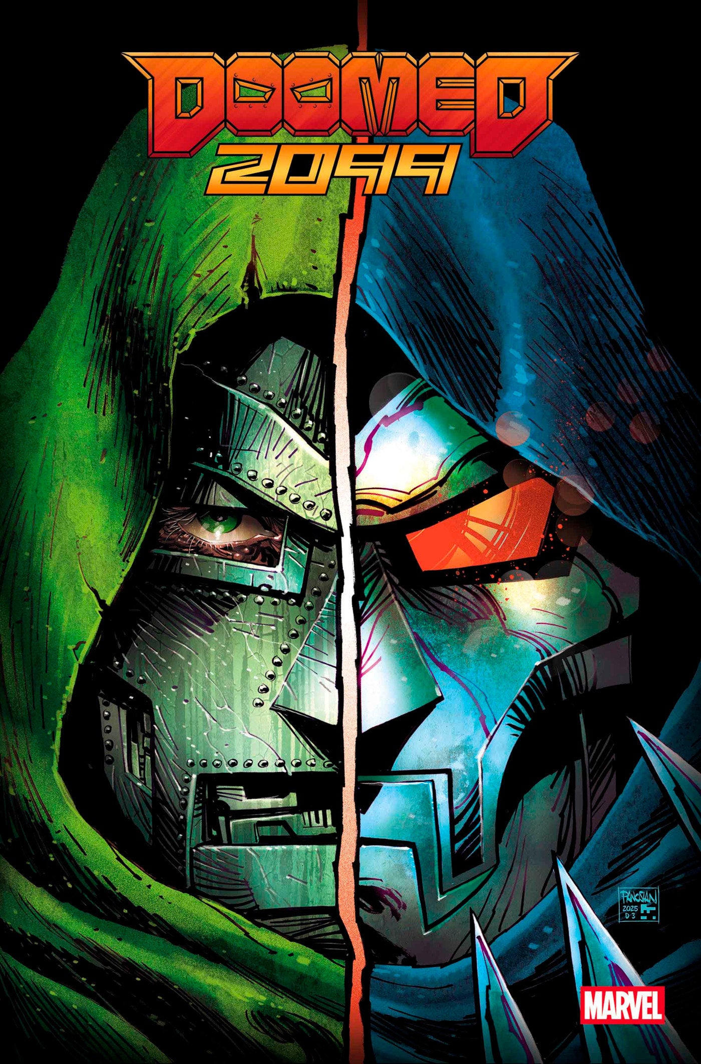 Doomed 2099 (2025) #1 Dan Panosian Doomed Mask Foil Variant