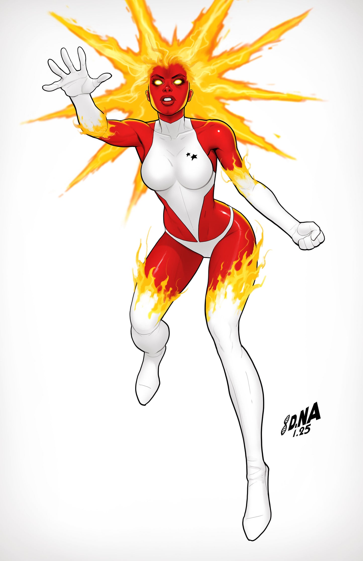 Captain Marvel: Dark Past #1 David Nakayama Color Block White 1:50 Virgin Variant