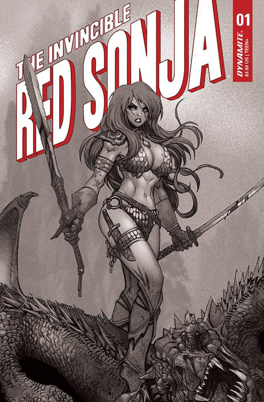 Invincible Red Sonja (2021) # 1 Moritat B&W Variant