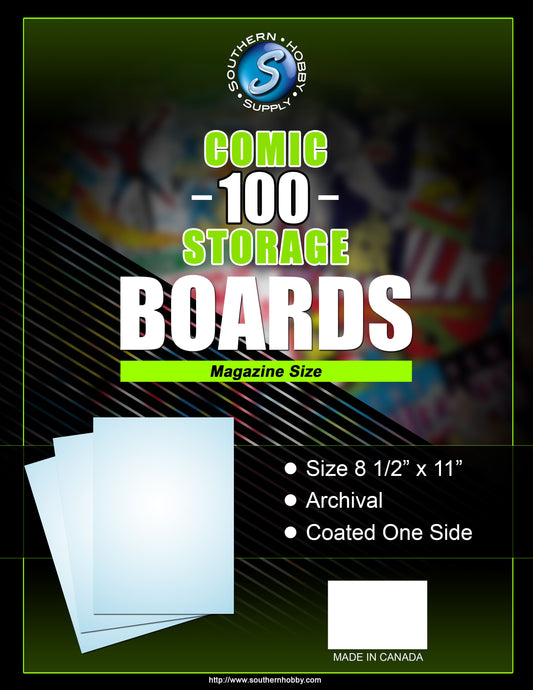 Southern Hobby Magazine Storage Boards (Pack of 100)