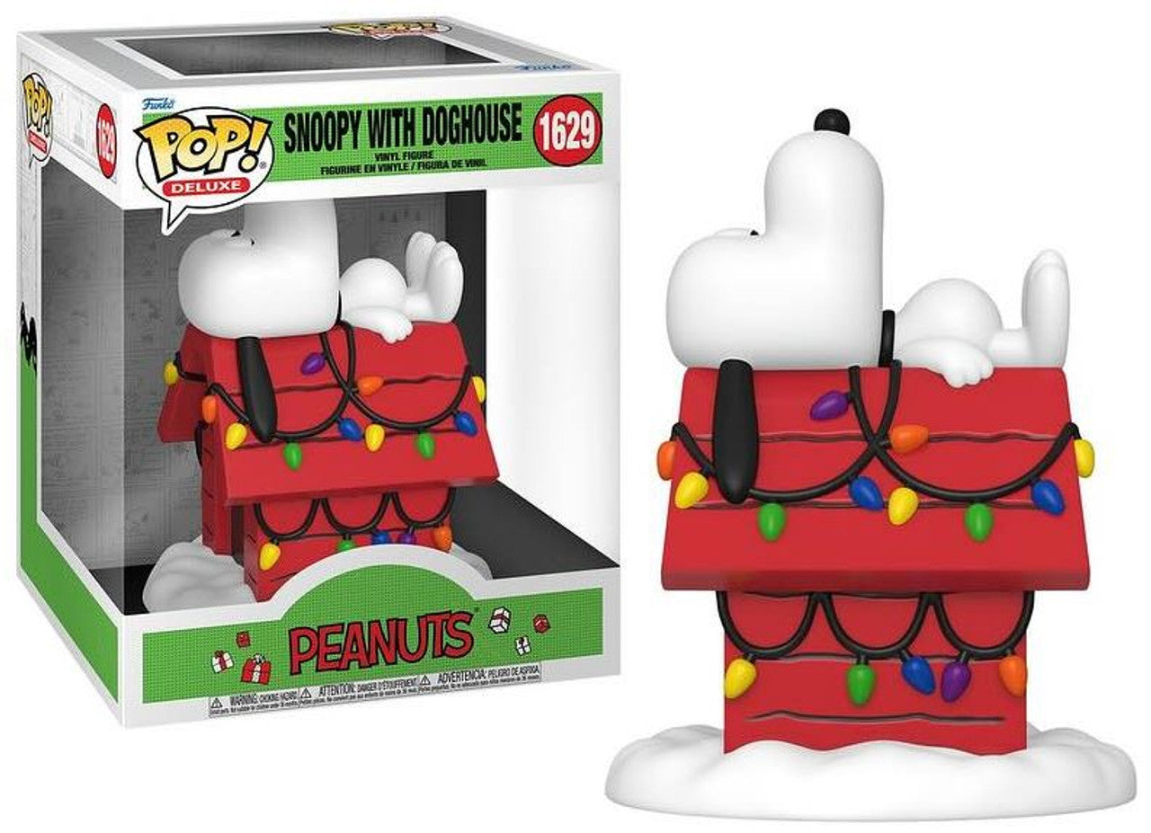 Pop Deluxe Charlie Brown Christmas Snoopy & Doghouse Vinyl Figure